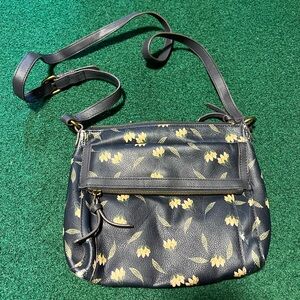 Floral Navy Cross Body Bag